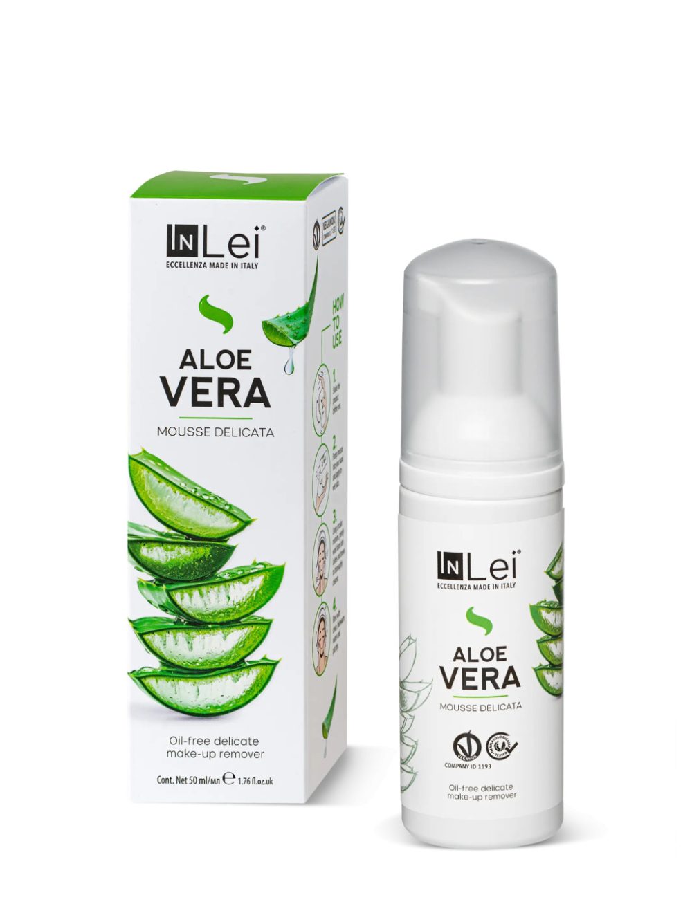 InLei MOUSSE ALOE VERA KÍMÉLŐ SMINKLEMOSÓ - 1 x 50 ml - Image 3