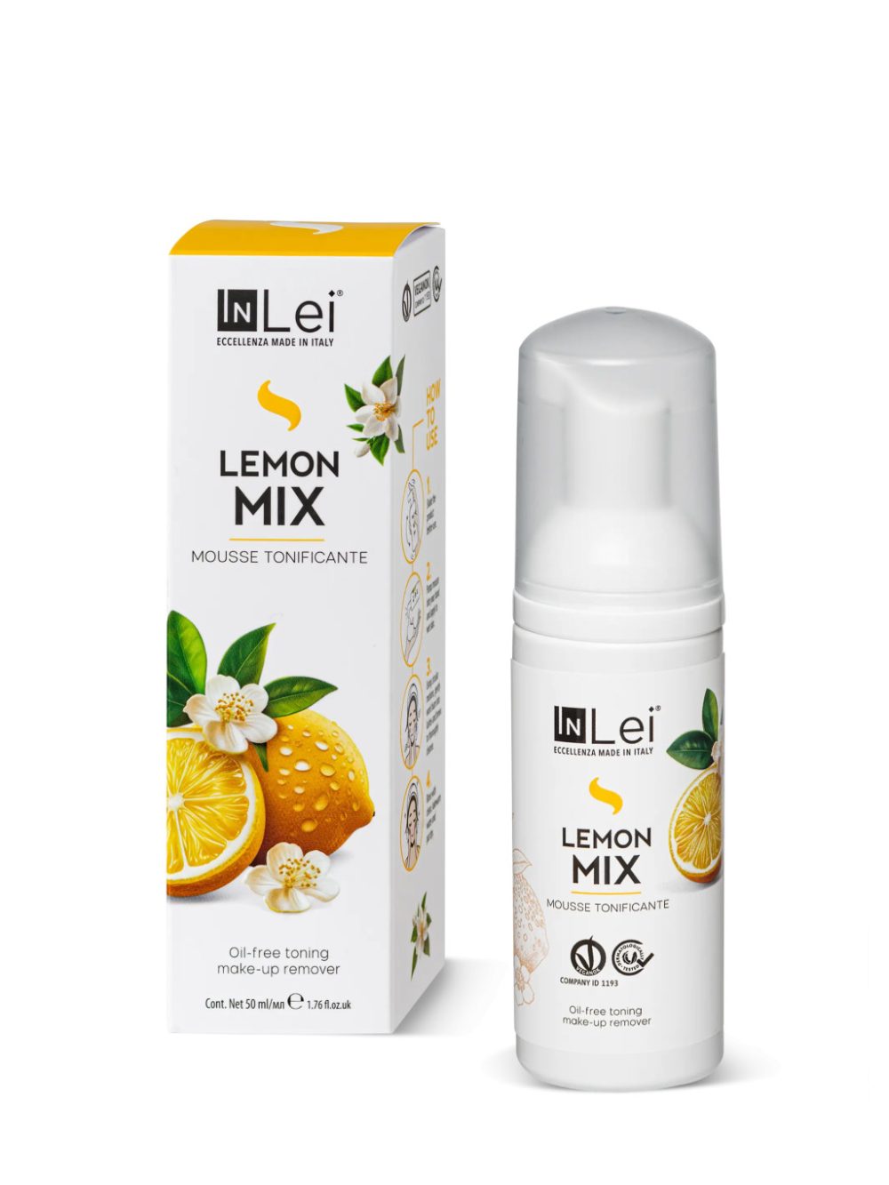 InLei MOUSSE LEMON MIX TONIZÁLÓ SMINKLEMOSÓ - 50 ml